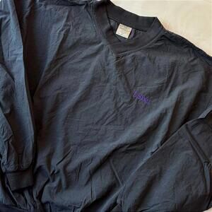 🎓 Vintage Kellogg Business School Munsingwear V-Neck Windbreaker XL Dad Core